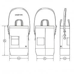 Chester Wallace Upright Tote Pine Twill/Orange + Yellow