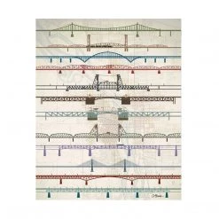April Black Portland Bridges Poster Best Sellers