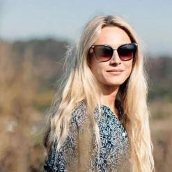 Shwood Arlene Acetate Black & Rose Fade Polarized Sunglasses