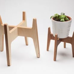 Home Essentials Mid Mod Wood Plant Stand MEDIUM By Incidental Design