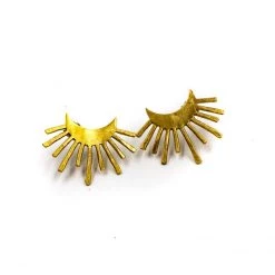 Julie Cooper Designs Crescent Sun Brass Studs By Julie Cooper Jewelry