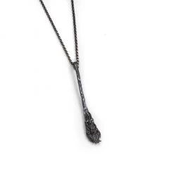 Broom Of Silver Necklace 24" Chain By Unearthed Minerals