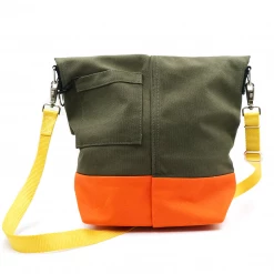 Chester Wallace Upright Tote Pine Twill/Orange + Yellow