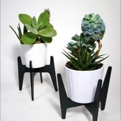 Incidental Design 5" Mod Plant Stand In Blackened Steel Hi/lo