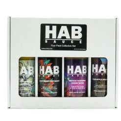 HAB Sauce Mixed 4-Pack 5oz Hot Sauce Gift Box Food