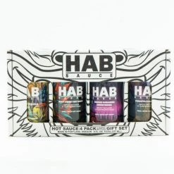 HAB Sauce Food Mixed 4-Pack 2oz Hot Sauce Gift Box