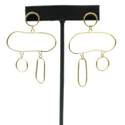 Organic Shapes Earrings 14k Gold Fill By Tiny Asteroid Jewelry