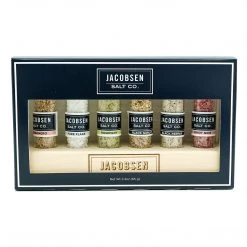 Jacobsen Salt Co. Food Infused Salt 6-Vial Set + Stand