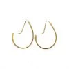Julie Cooper Designs Large Jules Hoops In Brass Jewelry