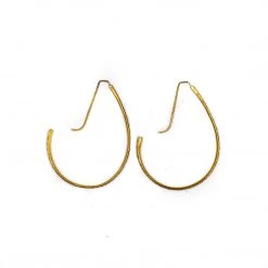 Julie Cooper Designs Large Jules Hoops In Brass Jewelry