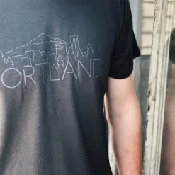 MadeHere PDX Portland Skyline Black T-Shirt