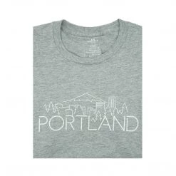MadeHere Portland Skyline Heather Grey T-Shirt Apparel
