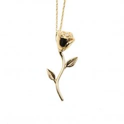 MadeHere PDX Rose City 18K Gold Pendant Necklace Jewelry