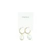 Minoux 14k Gold Hoops With Freshwater Coin Pearls