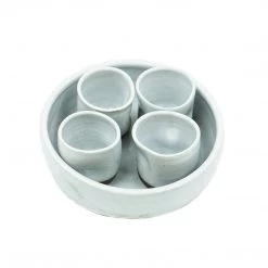 Of Hand Studios Wheel-Thrown Birch Cup & Tray Set