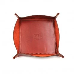 Orox Leather Co. Red Leather Tray (MadeHere Exclusive) Accessories