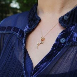 MadeHere PDX Rose City 18K Gold Pendant Necklace Jewelry