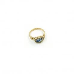 Third Eye Assembly Tanzanite 14K Yellow Gold & Titanium Wire Wrapped Ring For Grads