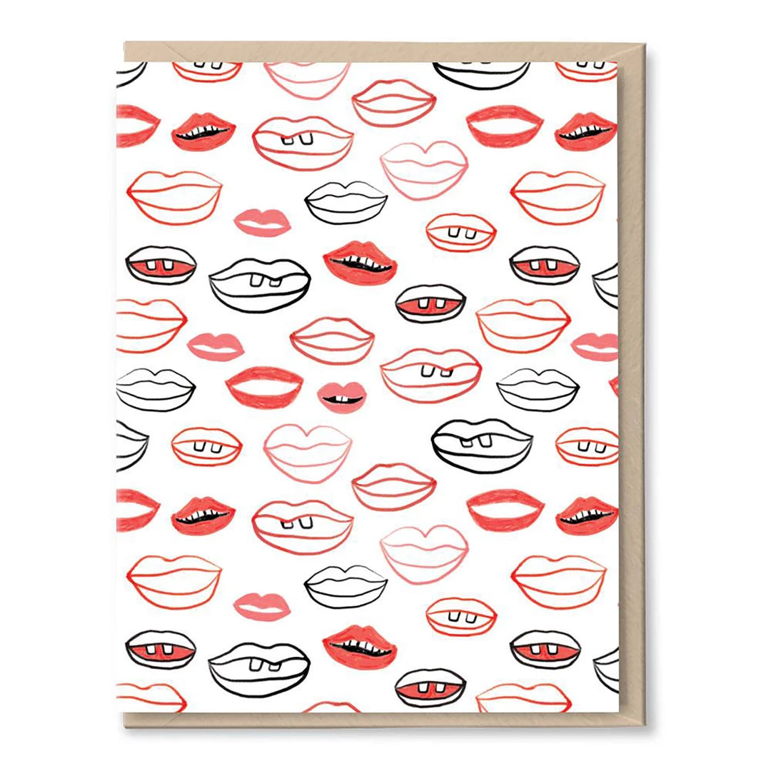 Tigerpocket Press Kissy Lips Card For Mom