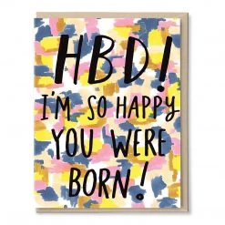 Tigerpocket Press HBD Tie Dye Card