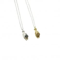 Tiny Asteroid Jewelry Rose Hand Necklace