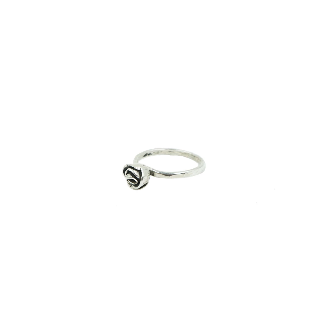 Tiny Asteroid Jewelry Silver Mini Rose Ring