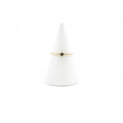 VK Designs 1mm Salt & Pepper Diamond 14K Gold Ring For Grads